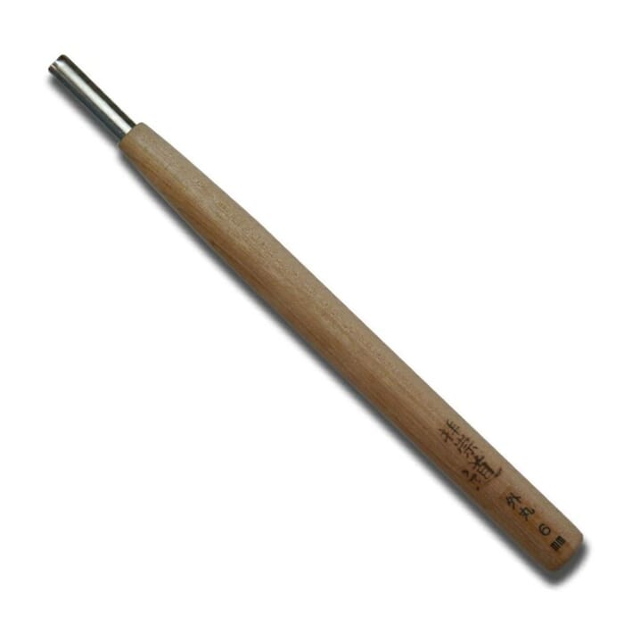 Michihamono 9mm Japanese Wood Carving Tool Semicircle U-Gouge Chisel, with High Speed Steel Blade, to Carve Channels & Grooves in Wood