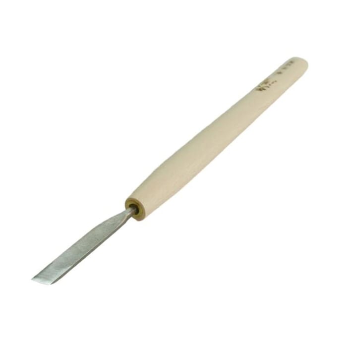 Michihamono Tendo Japanese Wood Carving Tool Large 6mm Straight Edge Flat Chisel, with High Speed Steel Blade, for Woodworking