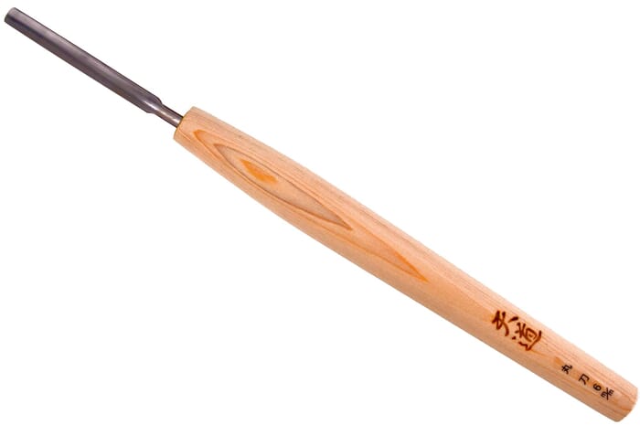 Michihamono Tendo Japanese Wood Carving Tool 6mm Craft Chisel U Gouge, with High Speed Steel Blade, to Carve Channels in Woodworking