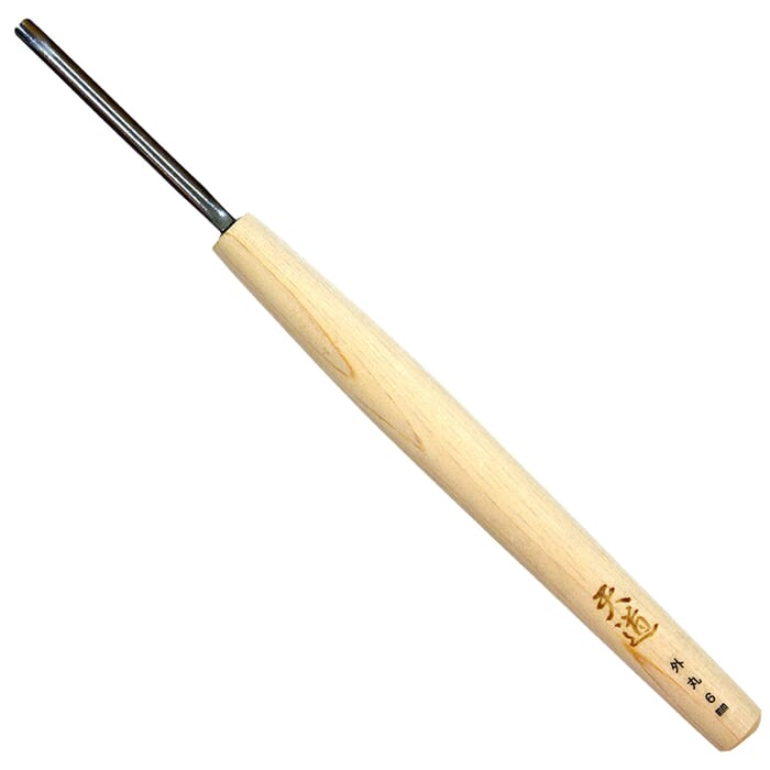 Michihamono Tendo Japanese Wood Carving Tool 6mm Round Edge Paring U Gouge, with High Speed Steel Blade, for Woodworking
