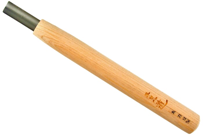 Michihamono Japanese Wood Carving Tool 12mm Straight Woodcarving U Gouge, with Wooden Handle, to Carve Channels in Woodworking