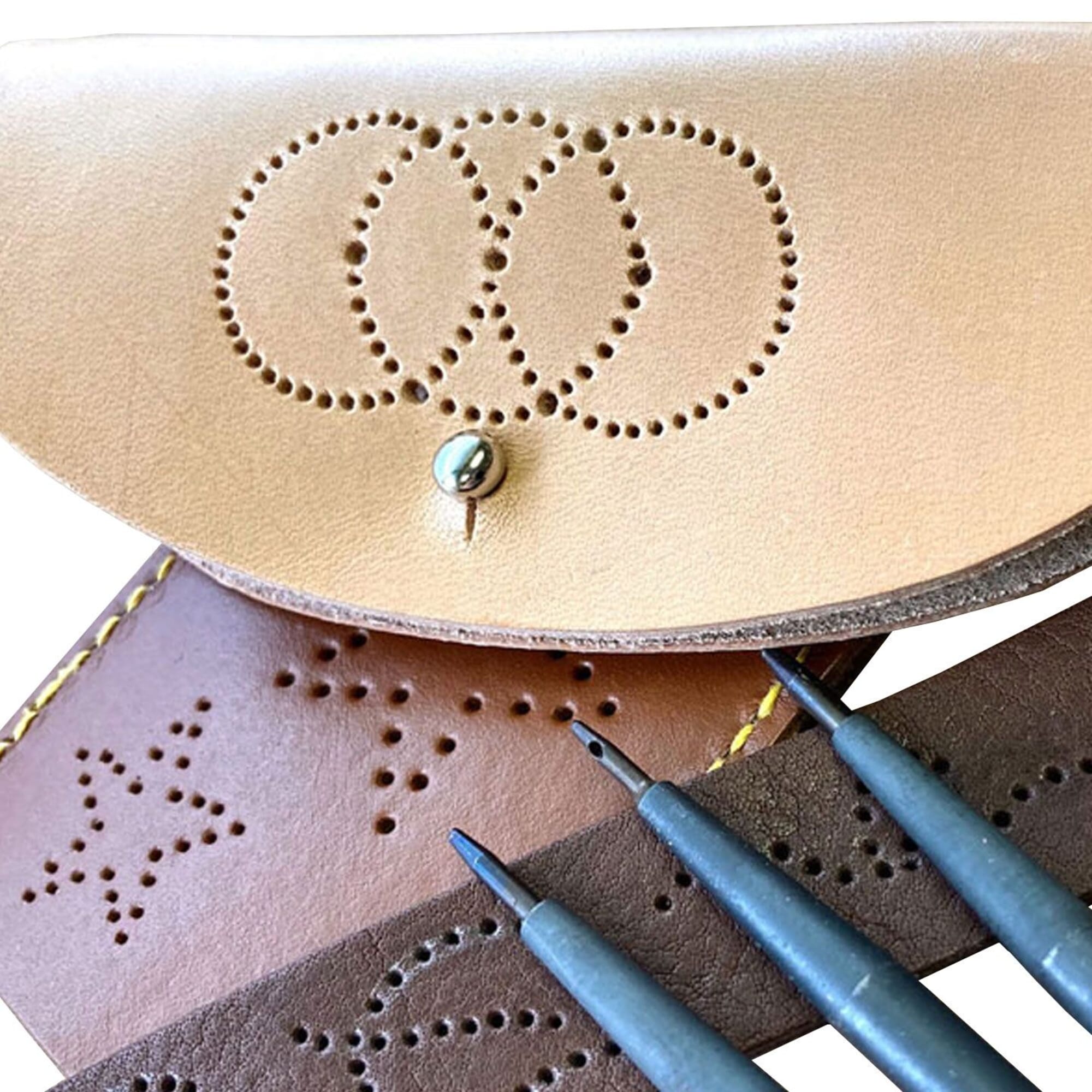 Kyoshin Elle Leathercraft Tool Custom Shaped Leather Hole Punch No.5 Large  Heart 9mm x 9mm, to Pierce Decorative Patterns in Leatherwork