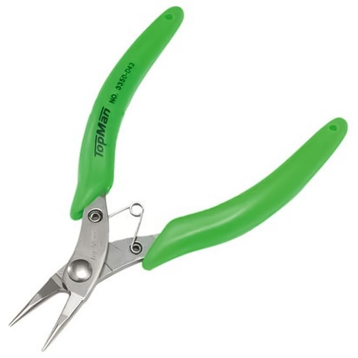 Topman Handy Craft Tool S-3 Round Tip Stainless Steel Spring Loaded Pliers, with Plastic Handle, for Jewelry Making