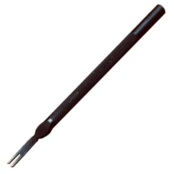 Oka Spot Chisel No.1 Leathercraft Tool 2 Prong Hole Punch, with Non Slip Handle, to Pierce Slits in Leather