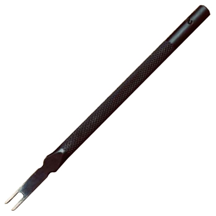 Oka Spot Chisel No.2 Leathercraft Tool 2 Prong Hole Punch, with Non Slip Handle, to Pierce Slits in Leather