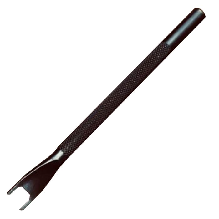 Oka Spot Chisel No.6 Leathercraft Tool 2 Prong Hole Punch, with Non Slip Handle, to Pierce Slits in Leather