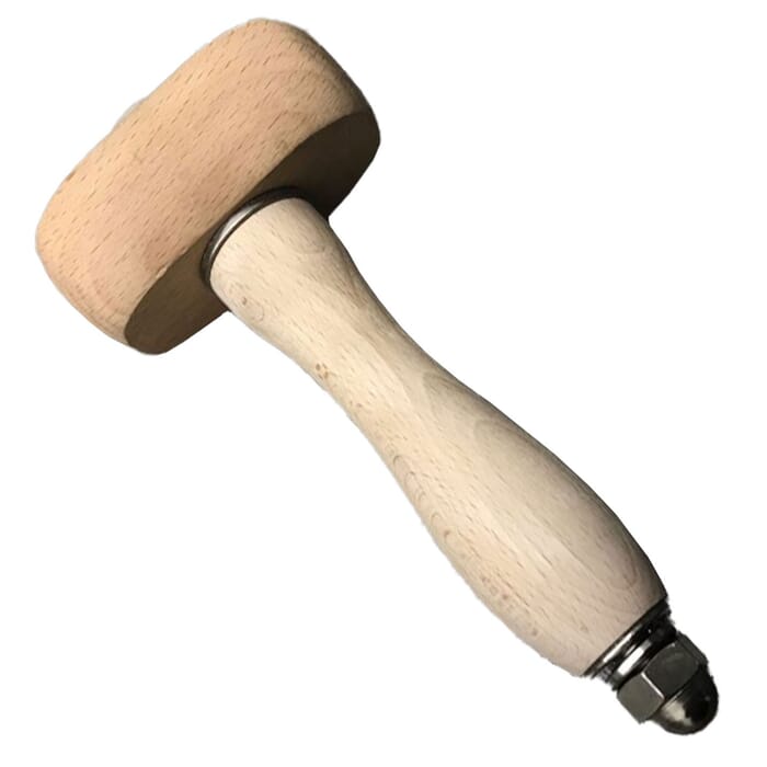 Oka Wood Hammer Maul 190mm T-Head Leathercraft Sewing, Carving & Stamping Mallet, to Drive Tools in Leather