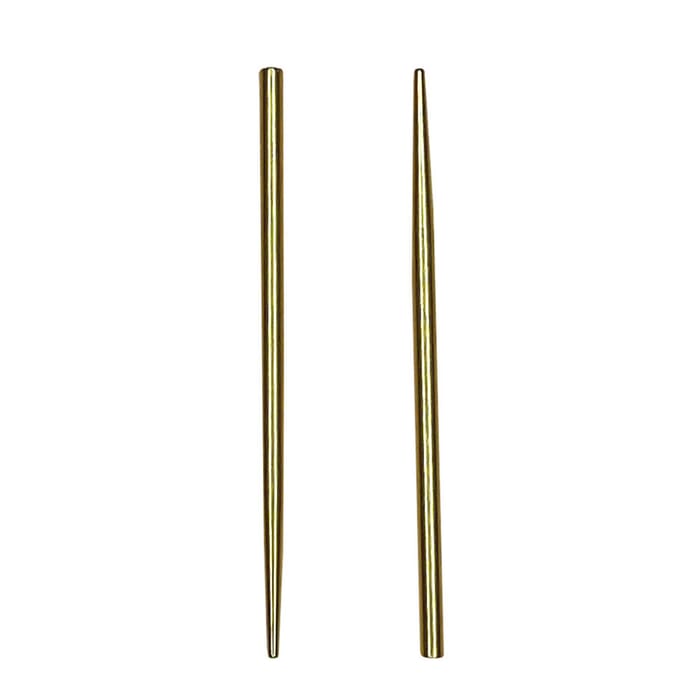 Oka Brass Needle Hollow Blunt Point Round Leathercraft Lacing Tool 55mm, with Internal Thread, to Add Lace in Leather