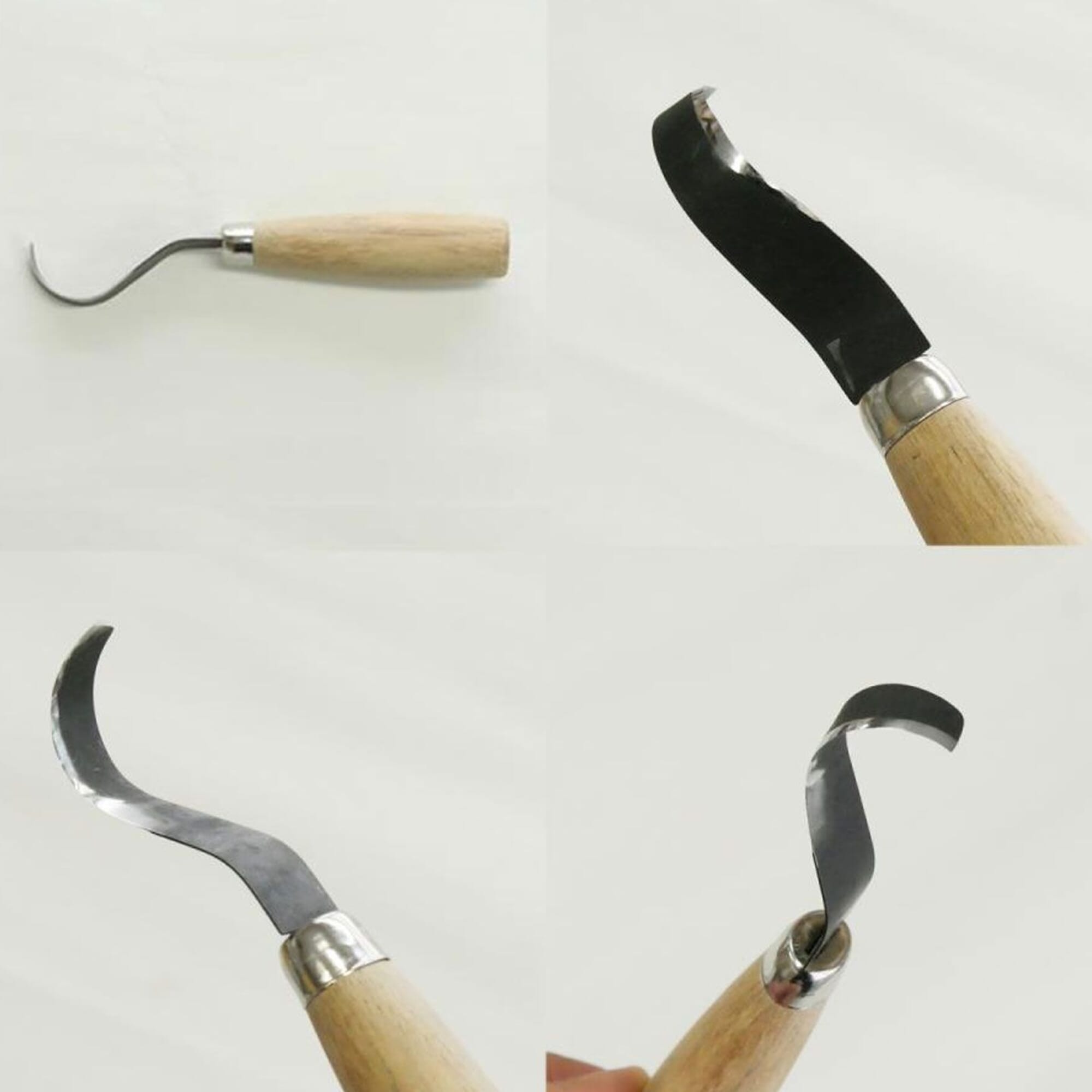 Michihamono Japanese Wood Carving Hand Tool Woodworking Hook Knife, with  Blade Sheath, for Spoon & Bowl Carving 60mm