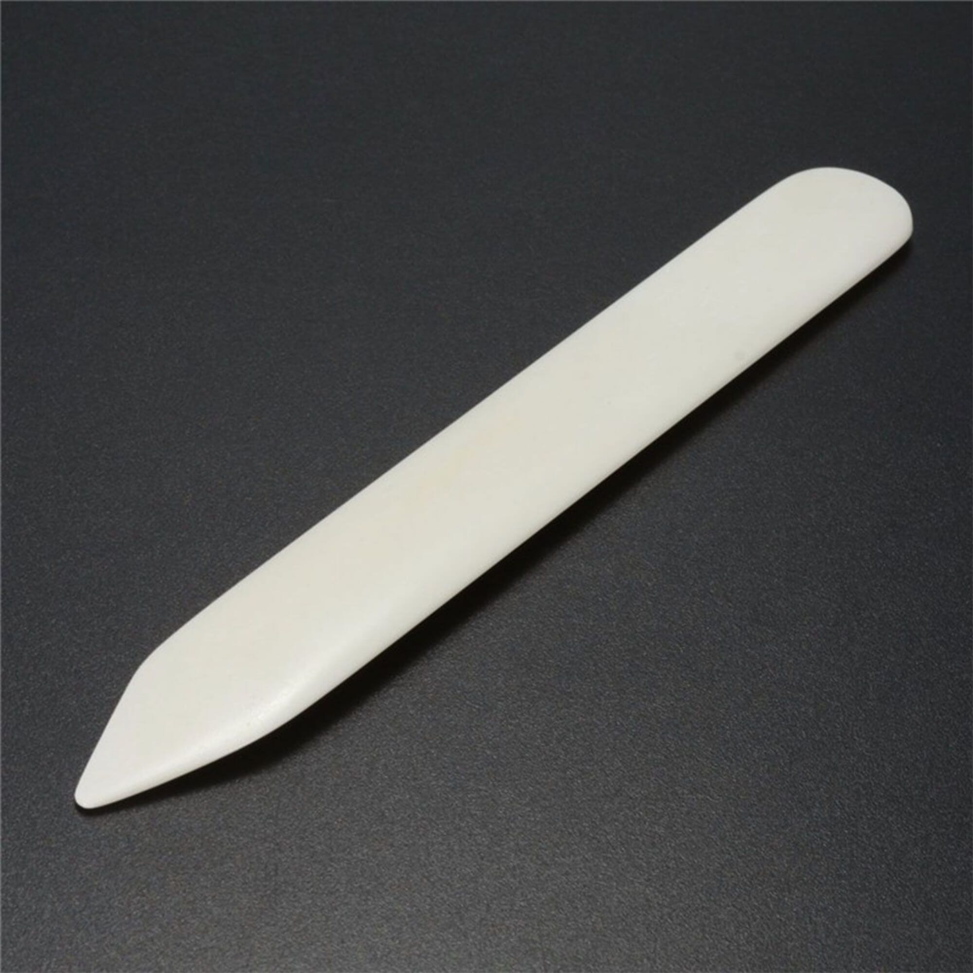 Leathercraft Burnishing Tool 145mm Cattle Bone Folder Leather Edge Slicker  and Creaser, for Leatherworking and Papercrafts