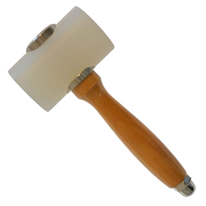 Leathercraft Mallet Tool Light Brown Nylon Double Head Hammer Leather Maul, for Stamping, Carving, and Punching Holes in Leather