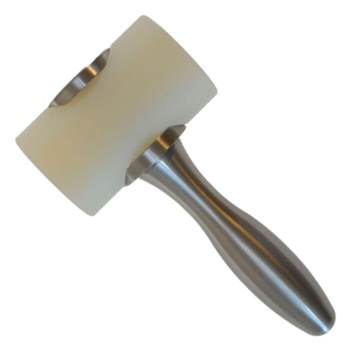 Leathercraft Mallet Aluminium Handle with Nylon Double Head Hammer Leather Maul, for Stamping, Carving, and Punching Holes in Leather