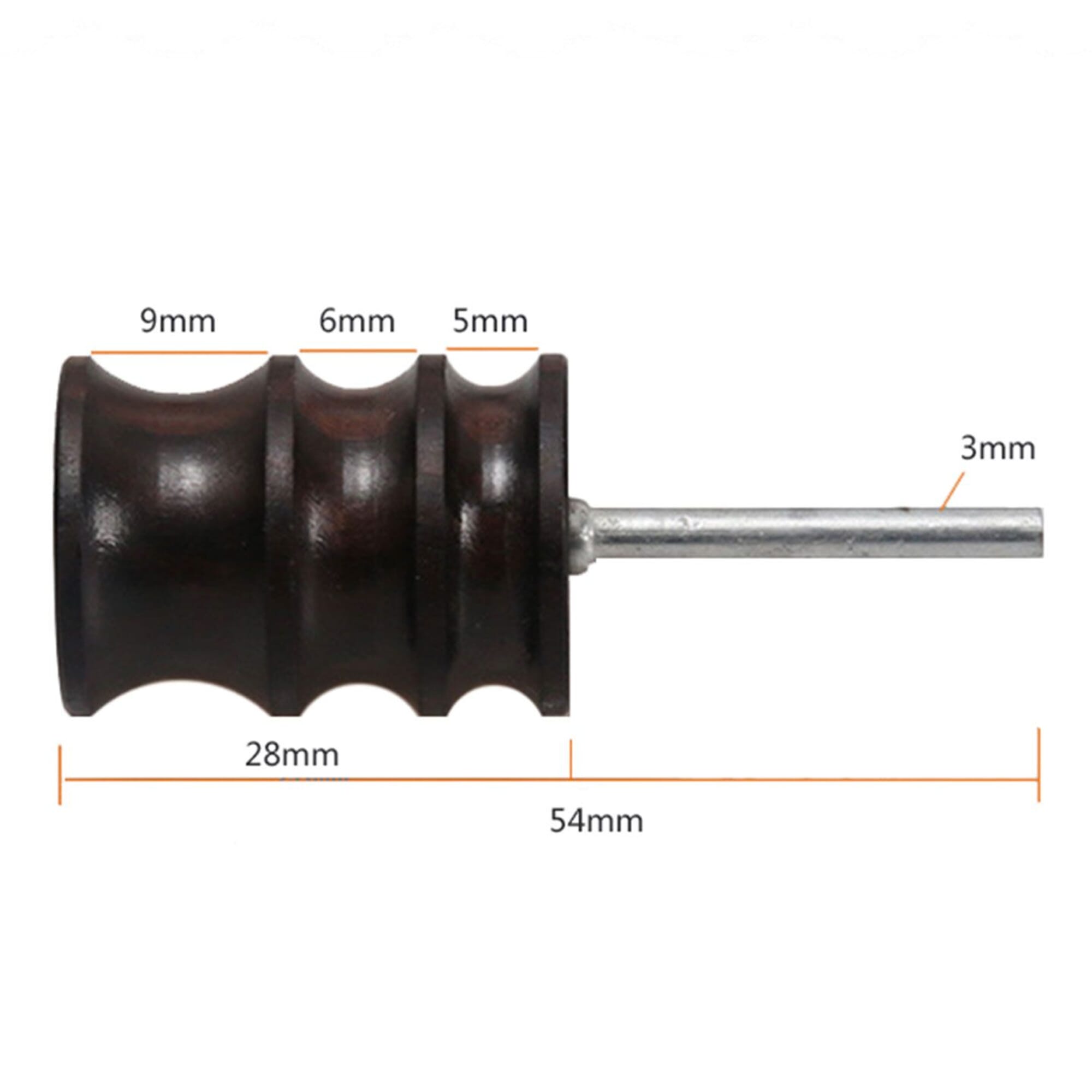 Professional Round Head Leather Edge Burnish Kit Ebony Wood Leather Edge  Burnisher Tool for Burnishing Leather Hand Making Projects