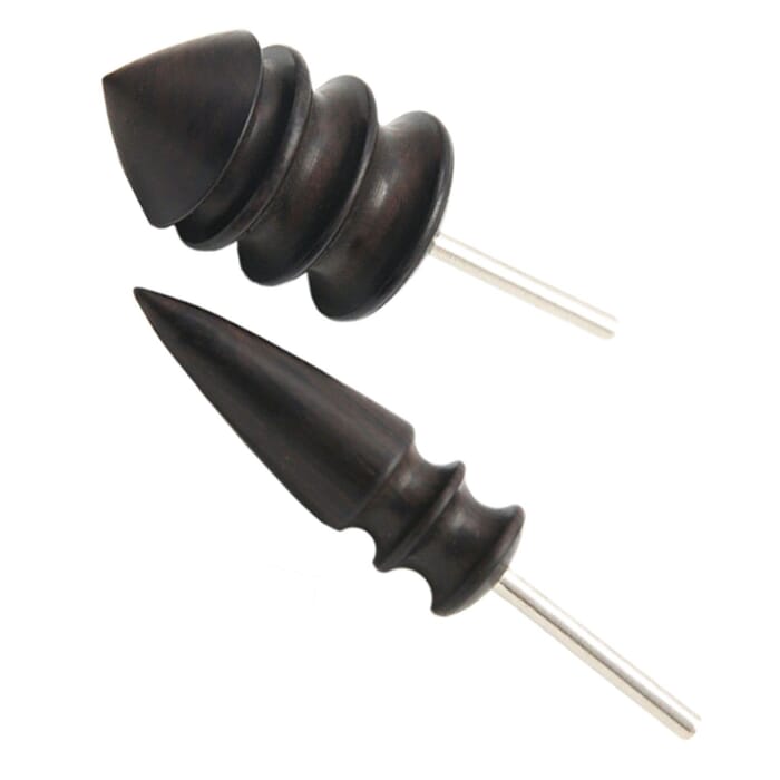 J&D Sandalwood Leathercraft Burnishing Long Multi Groove Round Leather Edge Slicker Set, with Pointed Tips, for Dremel Rotary Tool