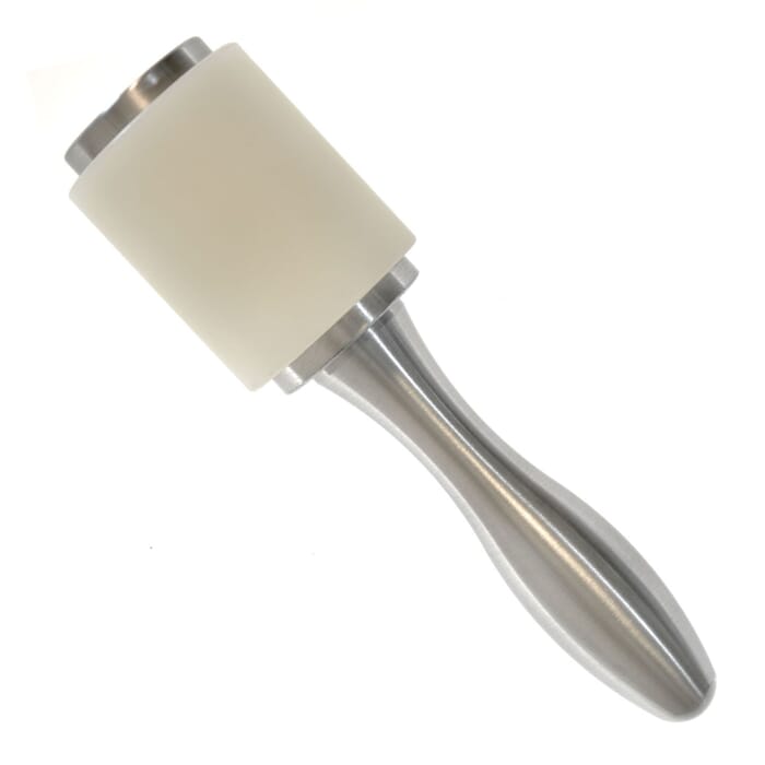 J&D Leathercraft Mallet 50x190mm 313g Round Hammer Maul, with Aluminium Handle and Nylon Head, for Leather Stamping and Carving