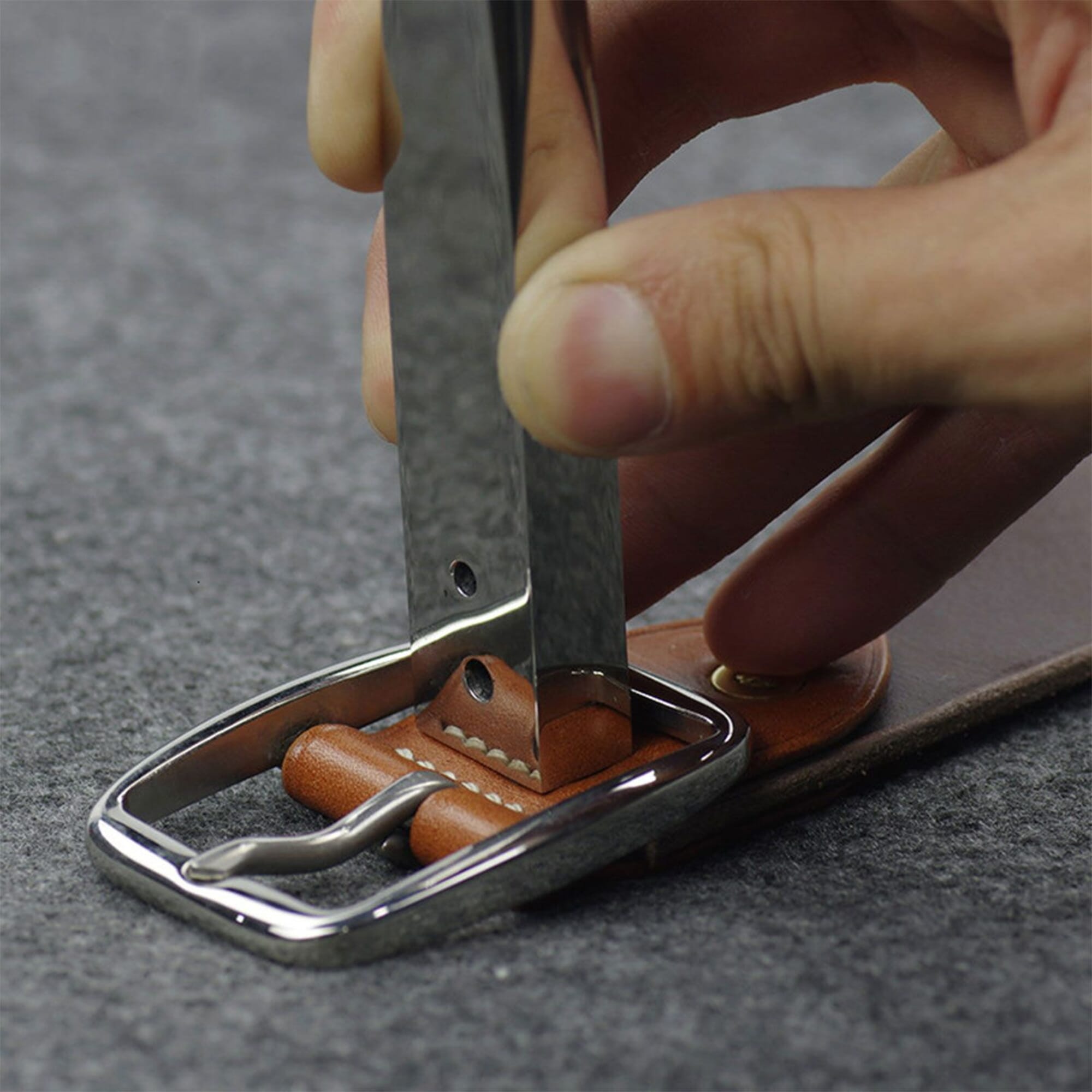 A technique for copper rivet removal. : r/Leathercraft