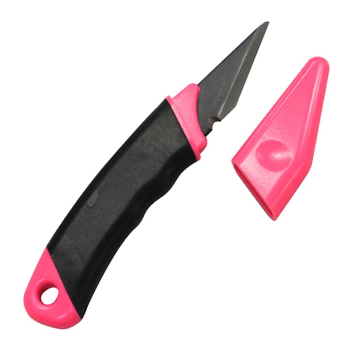 Senkichi Kogatana 175mm Wood Carving & Whittling Knife PC Cutting Tool Pink, with Non-Slip Handle and Sheath, for Wood Carving & Woodworking