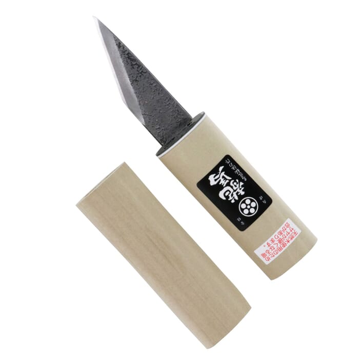 Umebachi Ryuma Woodworking Tool 75mm Left Handed Japanese Yokote Wood Carving Knife, with Blade Sheath, for Whittling & Cutting