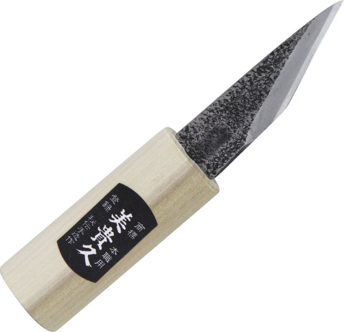 Mikihisa Woodworking Tool Yokote Kogatana 75mm Japanese Wood Carving Knife, with Wooden Handle, for Whittling & Carving