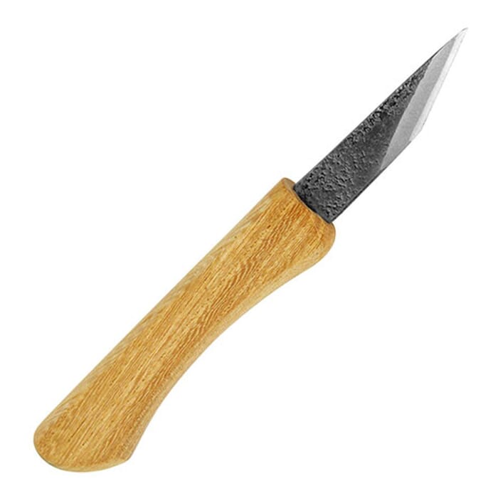 Senkichi Woodworking Knife Japanese Kogatana Woodcarving Whittling Craft Tool, with Wooden Handle, for Wood & Bamboo Working