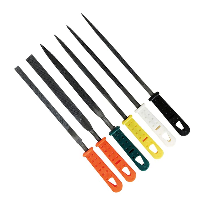 SK11 Woodworking Tools 6 Piece Hobby Work Files Set, with Vinyl Case, for Shaping & Smoothing Wood, Metal, and Plastic