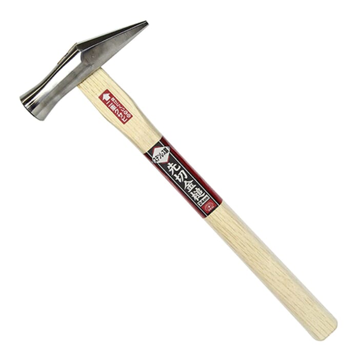 SK11 Woodworking Carpentry Tool 24mm Stainless Steel Spike Flat Hammer, with Wooden Handle, for Driving Nails in Wood