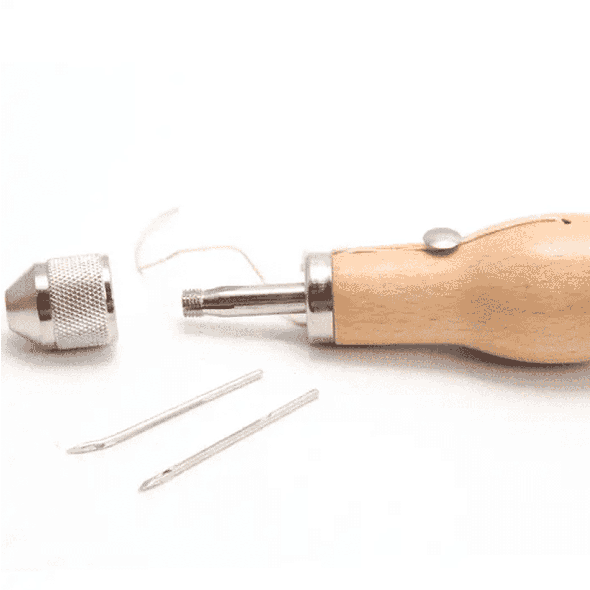 Leathercraft Sewing Tool Stitcher Lockstitch Leather Sewing Awl Kit, with Straight and Curved Needle, to Sew and Repair Leather