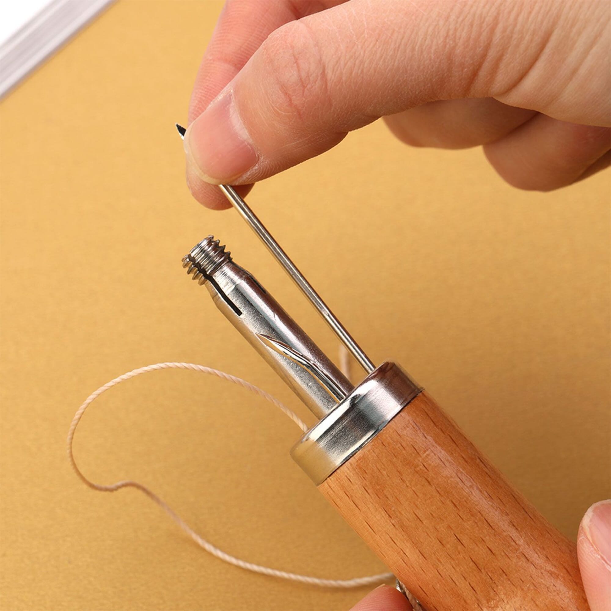 Upgraded Leather Sewing Awl Kit Hand Stitcher Set Lock Stitching Hand  Stitcher Thread Needles Kit Craft