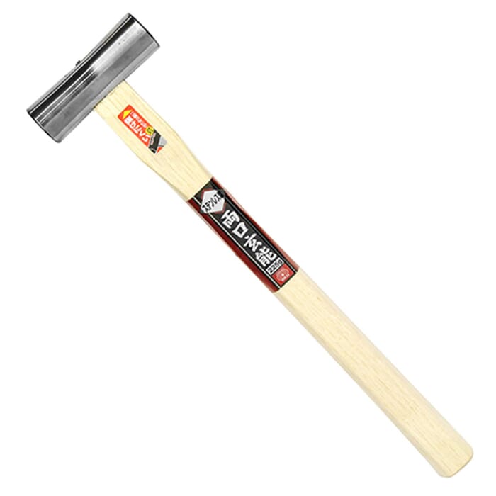 SK11 Hammer Japanese Genno 225g with Stainless Steel Double Sided Head, with Flat & Convex Surfaces, for Nailing and Carving Wood