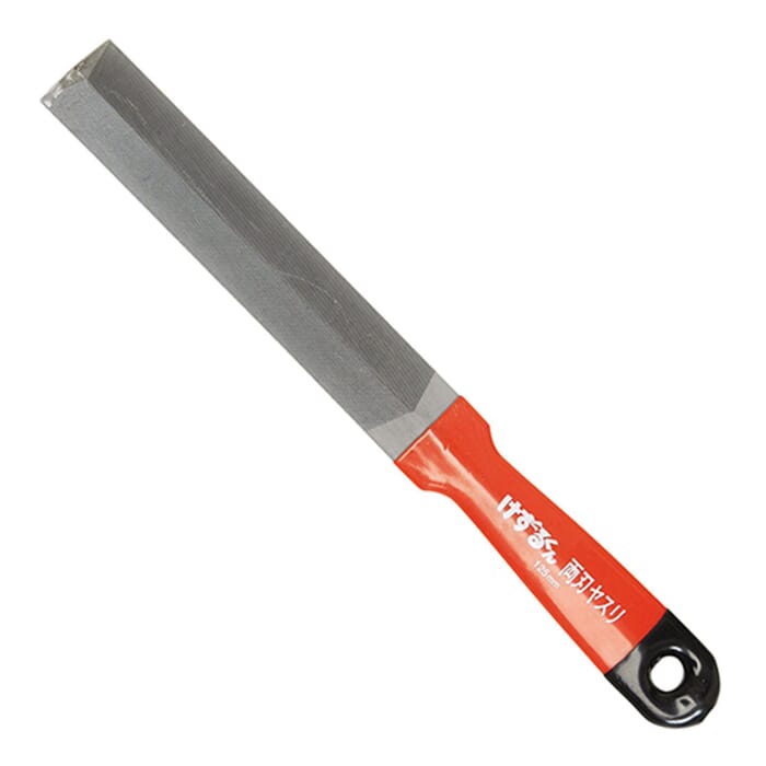 Senkichi 125mm Metalworking Tool Double Edged File, with Soft Grip Handle, for Polishing Iron, Copper, Brass, & Aluminum