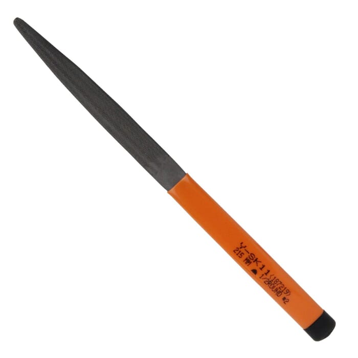 Y-SK11 Metalworking Craft Tool 215mm Japanese Medium Cut Half Round File, with Handle, for Shaping & Smoothing Metal