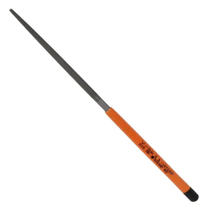 Y-SK11 Metalworking Craft Tool 215mm Japanese Medium Cut Round File, with Handle, for Shaping & Smoothing Iron