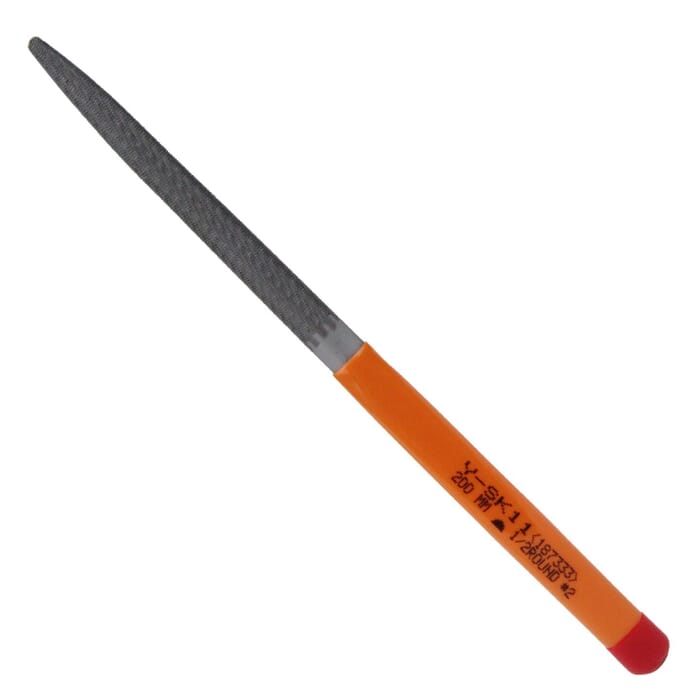 Y-SK11 Metalworking Craft Tool 200mm Japanese Medium Cut Half Round File, with Handle, for Shaping & Smoothing Metal