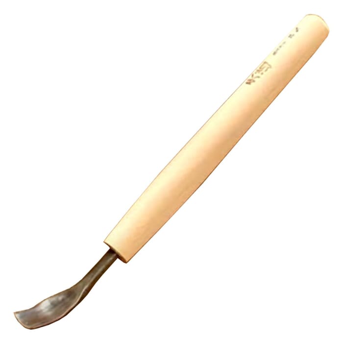 Michihamono 18mm Woodworking Tool Tendo Wood Carving Spoon Gouge, with High Speed Steel Blade, to Carve Concave Areas in Wood