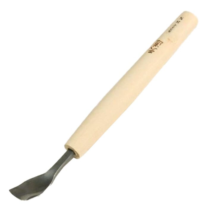 Michihamono 24mm Woodworking Tool Tendo Wood Carving Spoon Gouge, with High Speed Steel Blade, to Carve Concave Areas in Wood