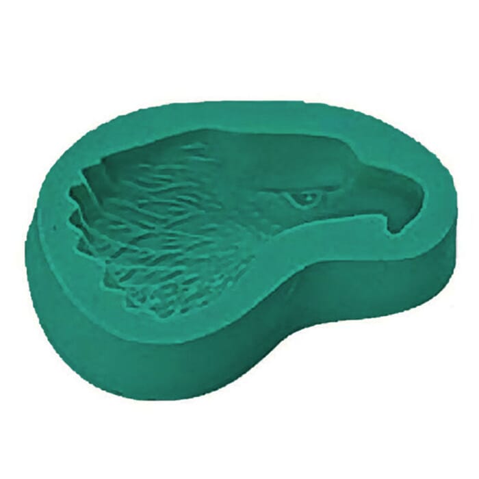 PMC Silver Clay Jewelry Push Mold Eagle Head Pendant Concho Mould, 45mm × 22mm, for Silver Clay and other Precious Metal Clays