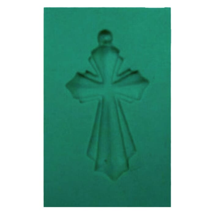 PMC Silver Clay Jewelry Push Mold 40mmx30mm Crucifix Pendent Broad Cross Mould 2, for Precious Metal Clay