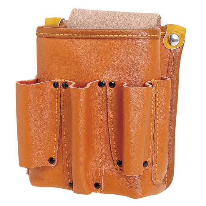 SK11 Everskin 180x65x130mm Tan Brown Carpenters Leather Tool Belt Handymen Waist Band Nail Pouch SEDK-SH for Carrying Tools and Hardware