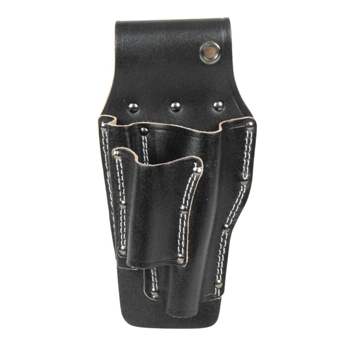 SK11 BL-16BK Black Leather Tool Holster Belt Bag 3 Bottomless Pouch made for Long Tools, Hammers, Screwdriver & Pliers