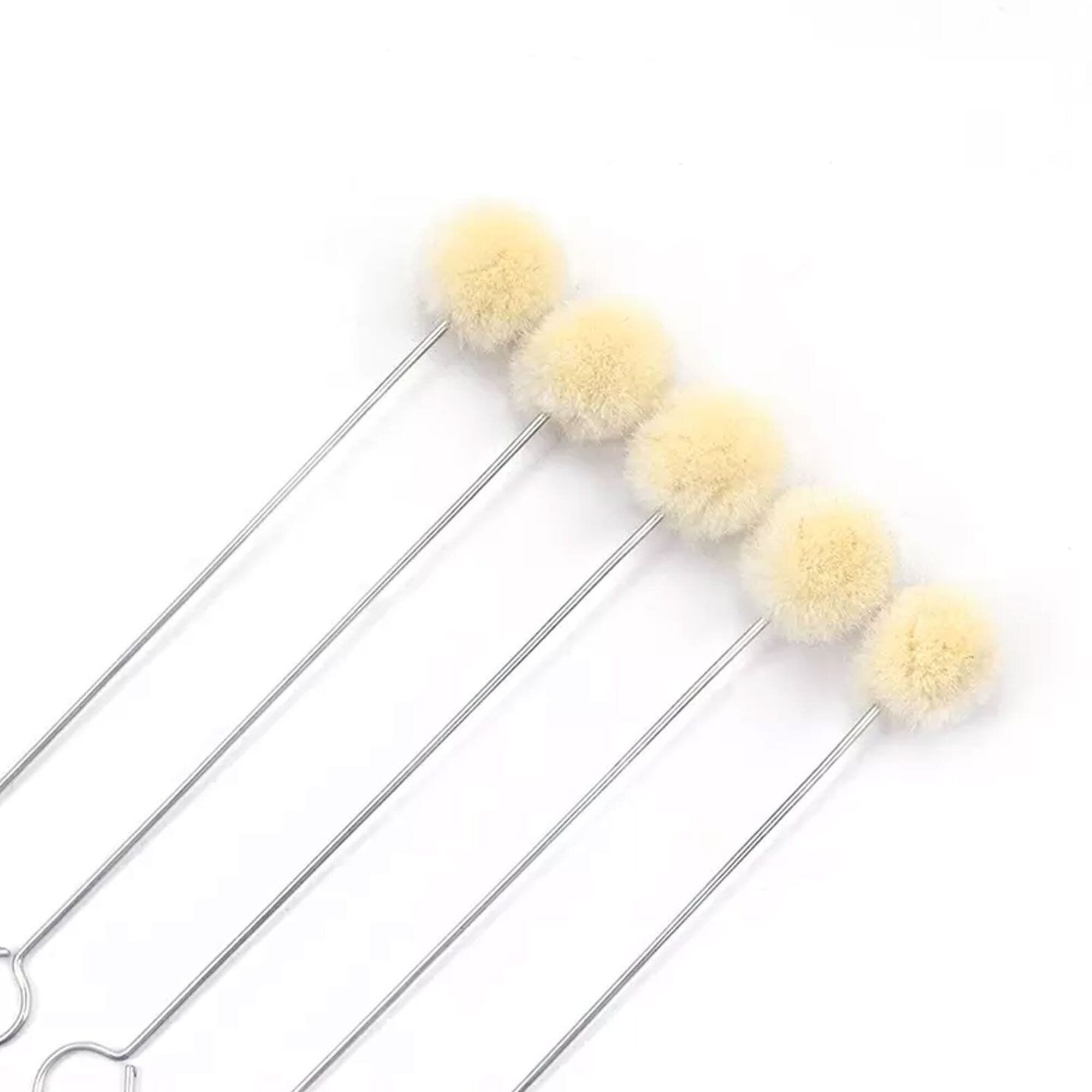 25 Pieces Wool Daubers Ball Brush Leather Dye Tool with Metal Handle  Applicator for DIY Crafts Projects 