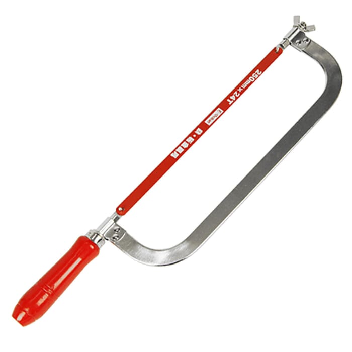 E-Value EHF-250C Hacksaw for 250mm 10" Blade Horizontal Handle Fixed Frame Type Hack Saw, for Sawing Iron, Aluminium, Brass, Copper