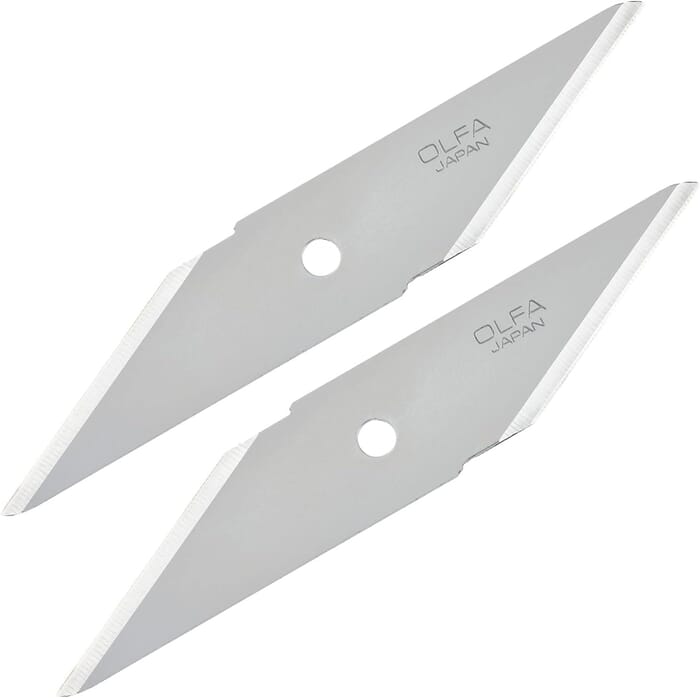 Olfa XB26 2-Piece Pack S Type Spare Replacement Blades, for Olfa S Type Craft Whittling Knives, including CK-1 26B