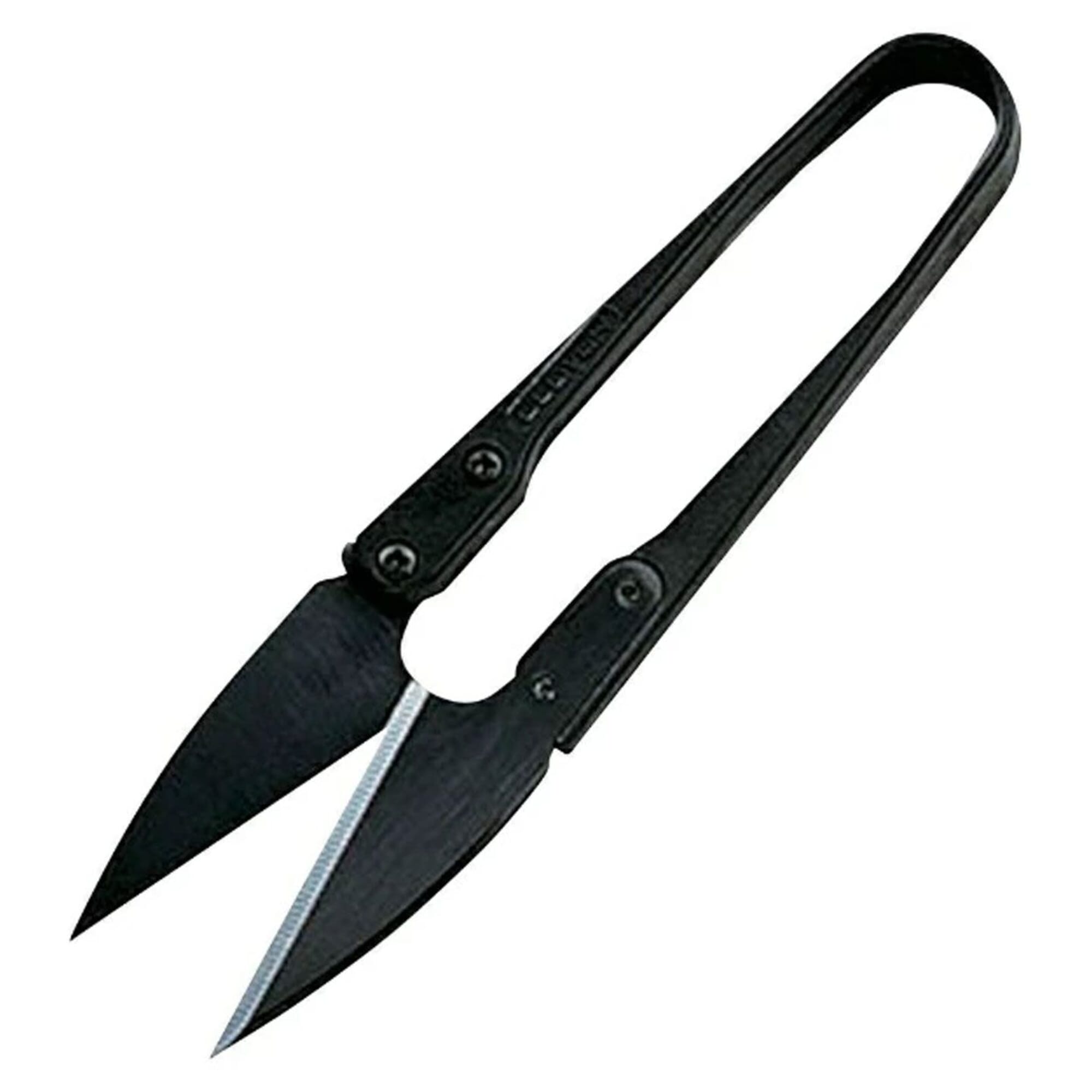 Black Embroidery Snips - Thread Snips - Approx. 4 x 3/4 - Small Black Snips  - Black Snips - U Shape Sharp Snips - Black Thread Snips