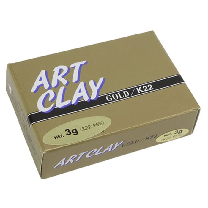 Art Clay Gold k22 Precious Metal Clay PMC 22 Carat 916 Gold Art Clay 3g Gold (Gold 91.7% & Silver 8.3 after Firing), for Jewellery Making