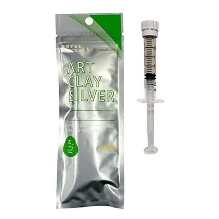 Art Clay Silver 5g Precious Metal Clay PMC Low Fire Syringe Paste No Nozzle, for Silver Clay Repair & Adding Patterns