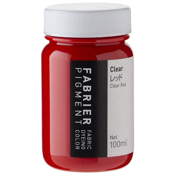 Seiwa Fabrier Clear Red 100ml Water-Based Acrylic Resin Pigment Leathercraft Fabric Color Dye, for Leather Painting