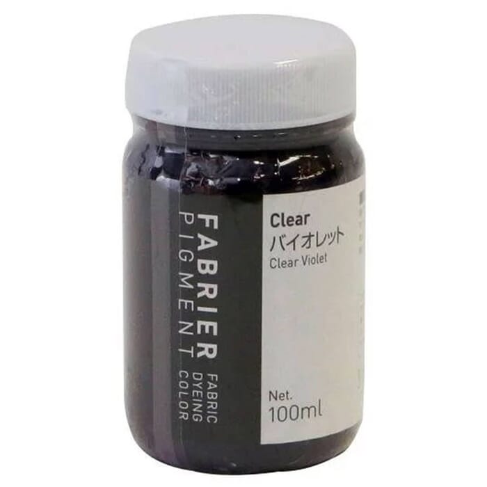 Seiwa Leathercraft Fabrier Clear Violet Leather Textile Color Dye 100ml Water-Based Acrylic Paint, for Dyeing Fabric Goods