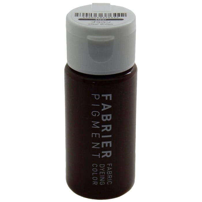 Seiwa Fabrier Clear Brown Water-Based Acrylic Resin Pigment Leathercraft Textile Paint 35ml, for Fabric Painting
