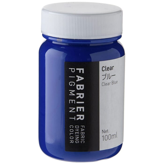 Seiwa Fabrier Clear Blue Color Dye 35ml & 100ml Water-Based Acrylic Resin Pigment Leather Paint, for Fabric Dyeing