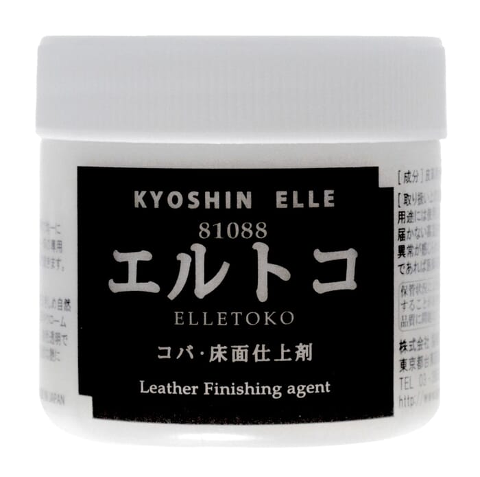 Kyoshin Elle 100g ElleToko Leather Finishing Agent Toko Style Leathercraft Burnishing Gum, to Smooth & Burnish the Flesh Side of Leather